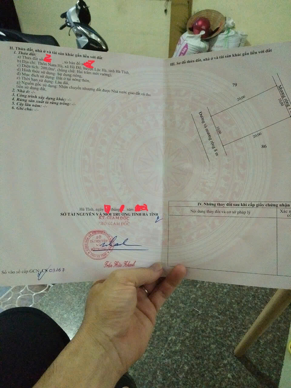 Bán lô đất thôn nam hà ,hộ độ Cách đường quang trung 500m .