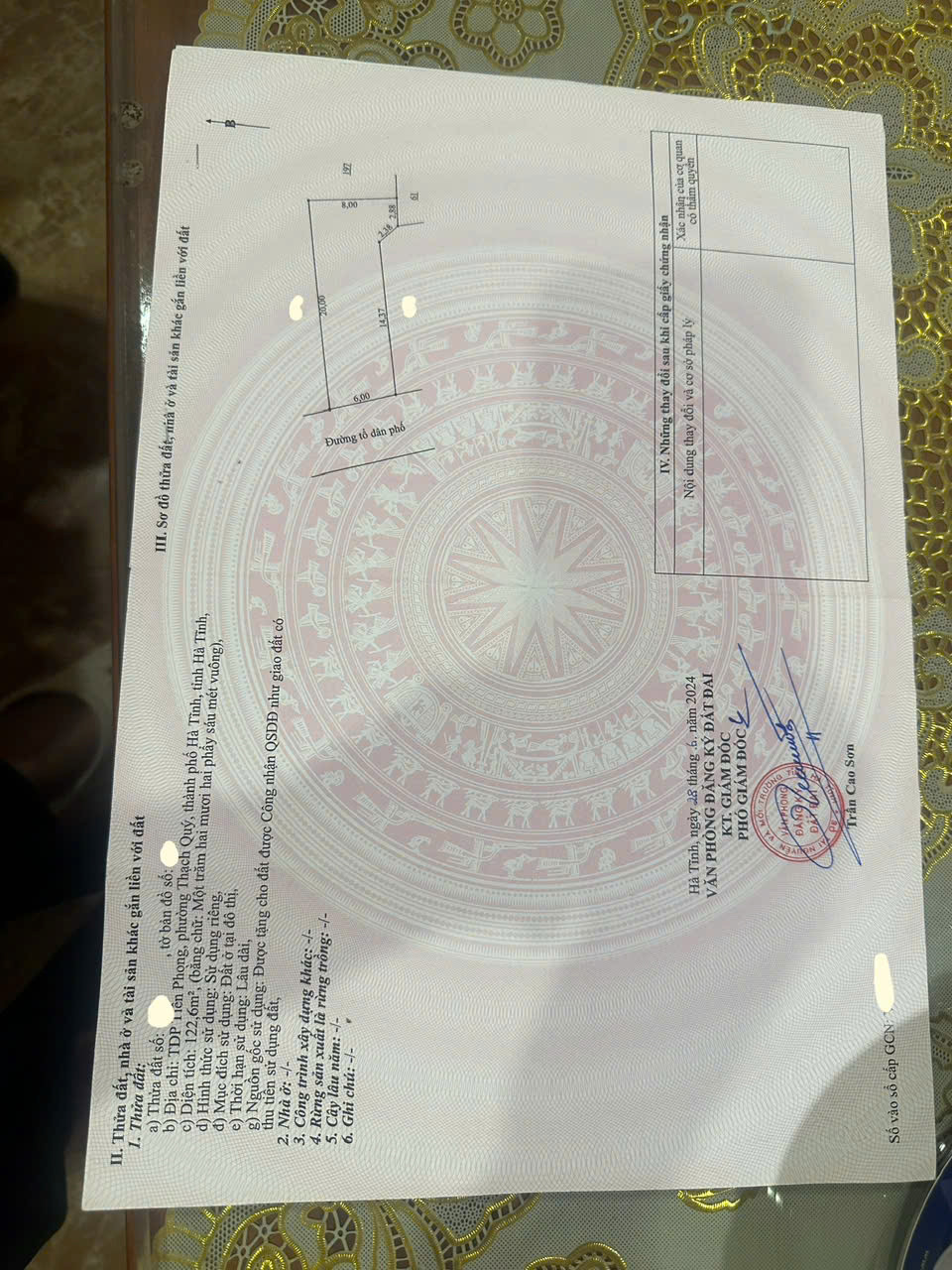 Lô đất phường thạch quý. Sát bên bvtp.  Cách đường mai thúc loan 30m