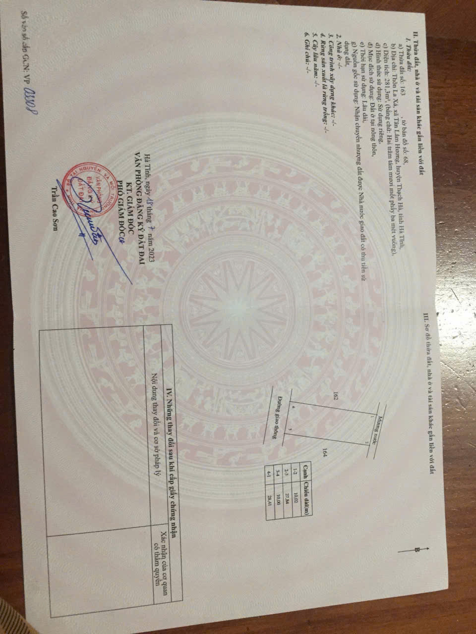 Bán lô đất quy hoạch la xá tân lâm hương.