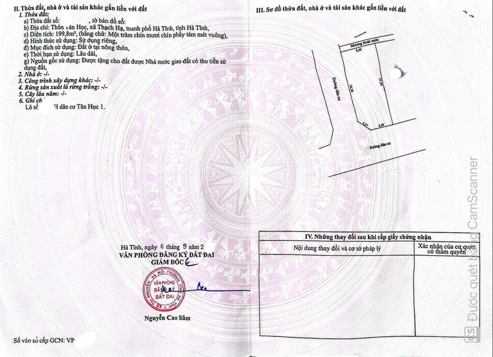 Lô đất quy hoạch đông tân học,thạch hạ,tp hà tĩnh