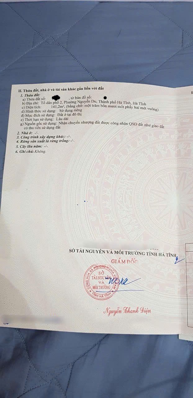 Lô đất tổ 2 phường nguyễn du giá rẻ