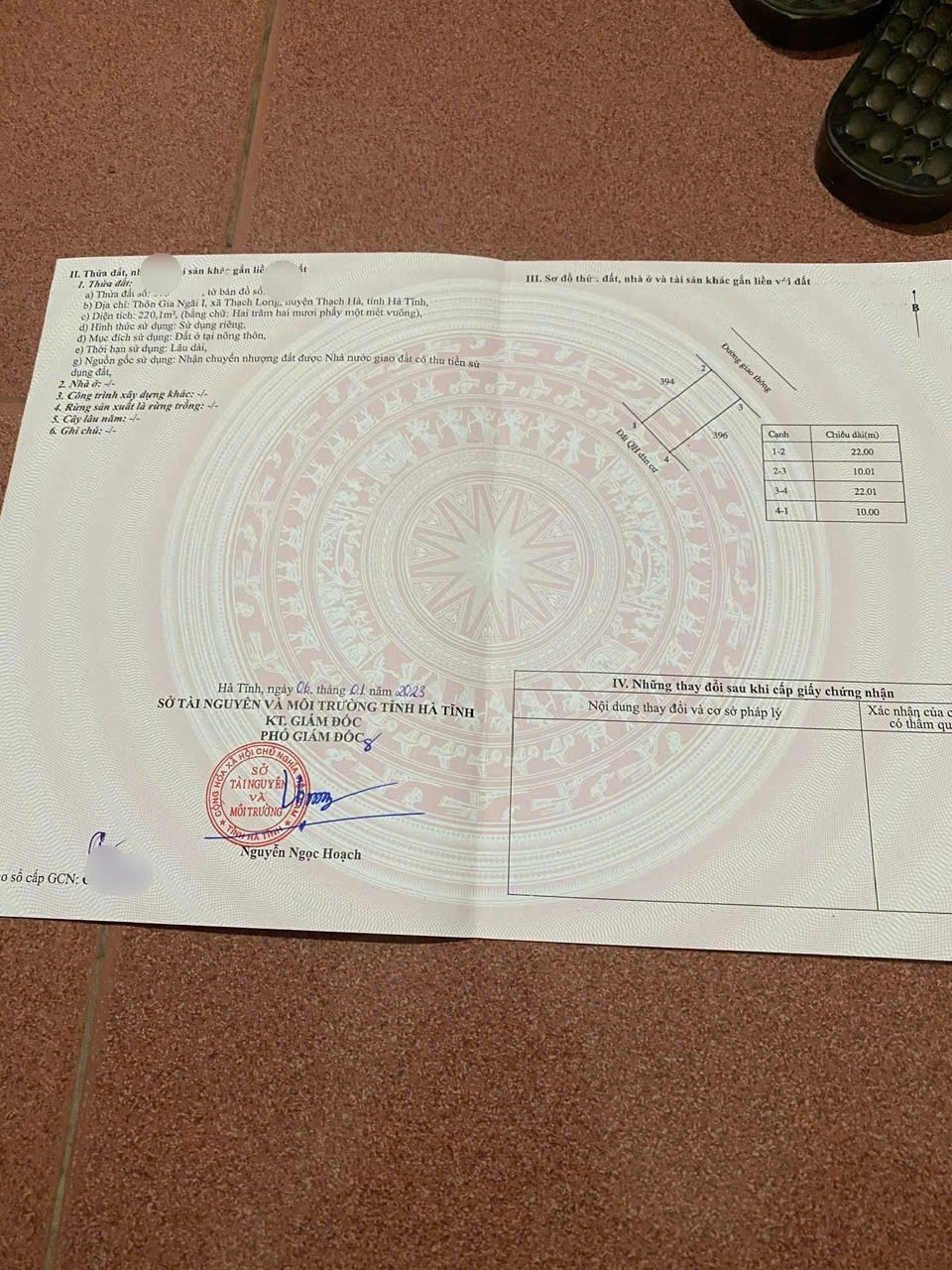 Đất QH gần bệnh viện thạch hà. Gần sát bên đường đi bộ ven sông
