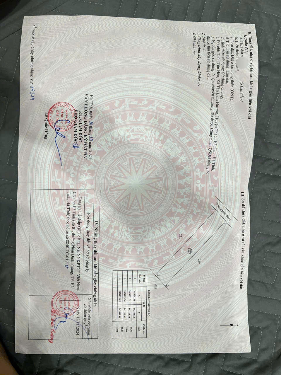 Lô đất cực nét tại thôn tân hoà. Tân lâm hương. Tp hà tĩnh