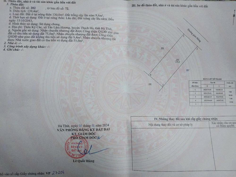 Lô đất giá rẻ tân lâm hương trên đường tránh một tí
