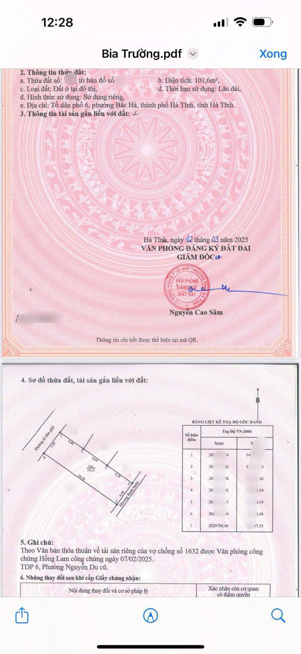 Chính chủ gửi bán đất tổ 6 - phường Nguyễn Du