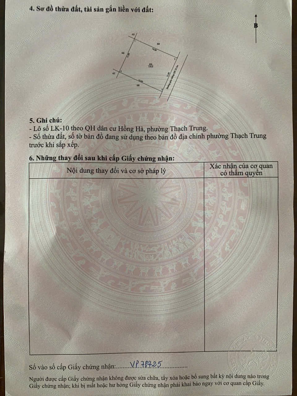 Bán lô đất quy hoạch đồng rào thạch trung ,phường trần phú. tỉnh hà tĩnh