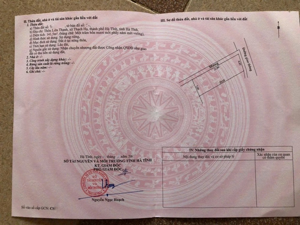 Bán lô liên thanh thạch hạ phường trần phú.hà tĩnh