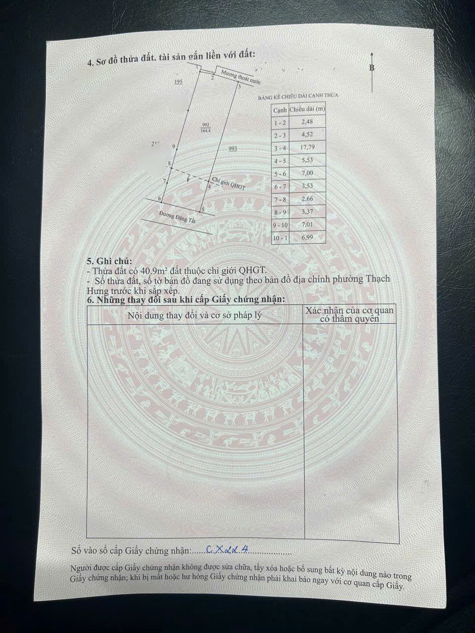 Bán lô đất mặt đường kinh doanh đặng tất sát đường mai thúc loan.