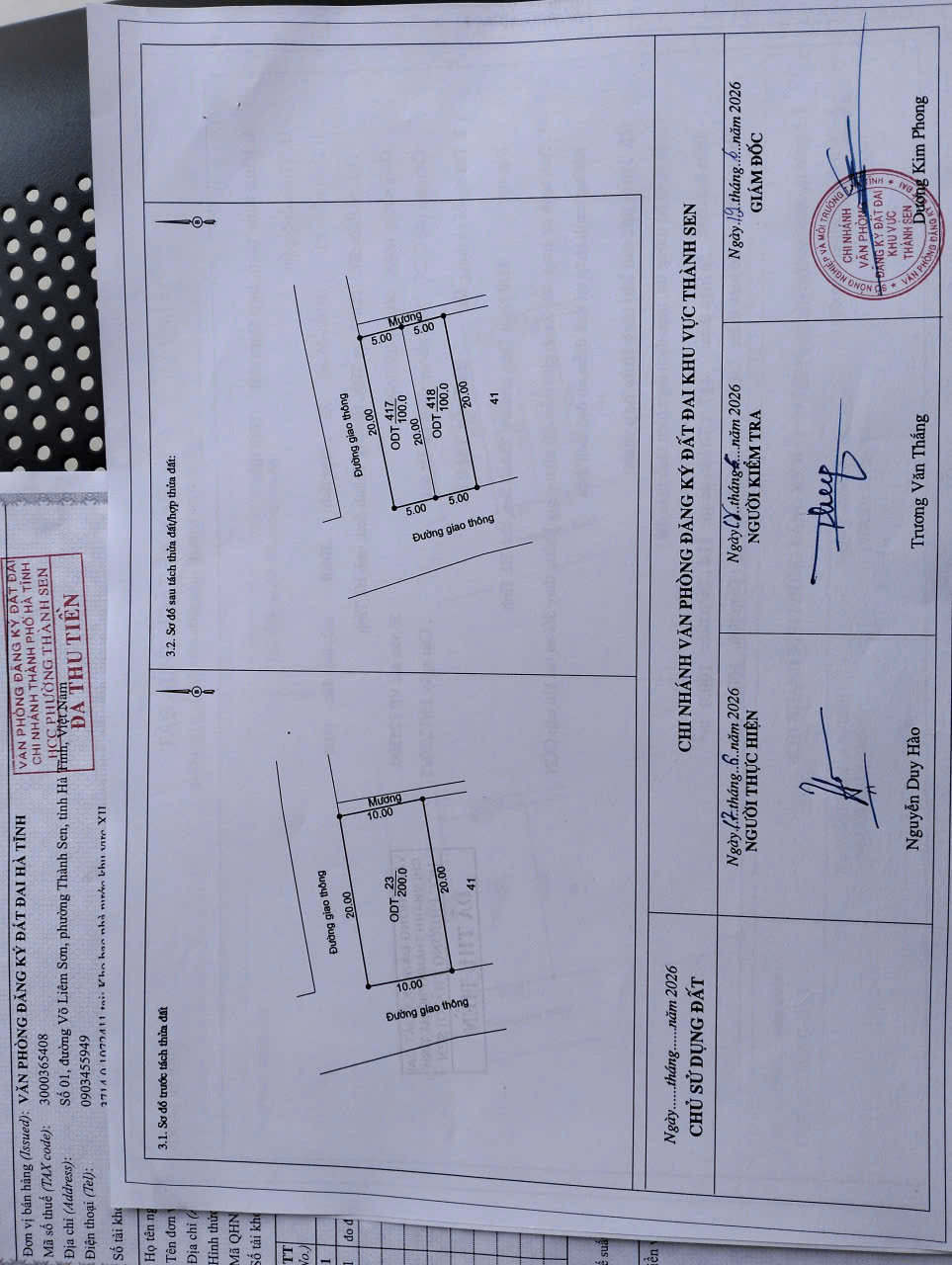Lô đất quy hoạch cạnh ngay Khu đô thị giá Nam tiến. Thạch linh. Tp hà tĩnh