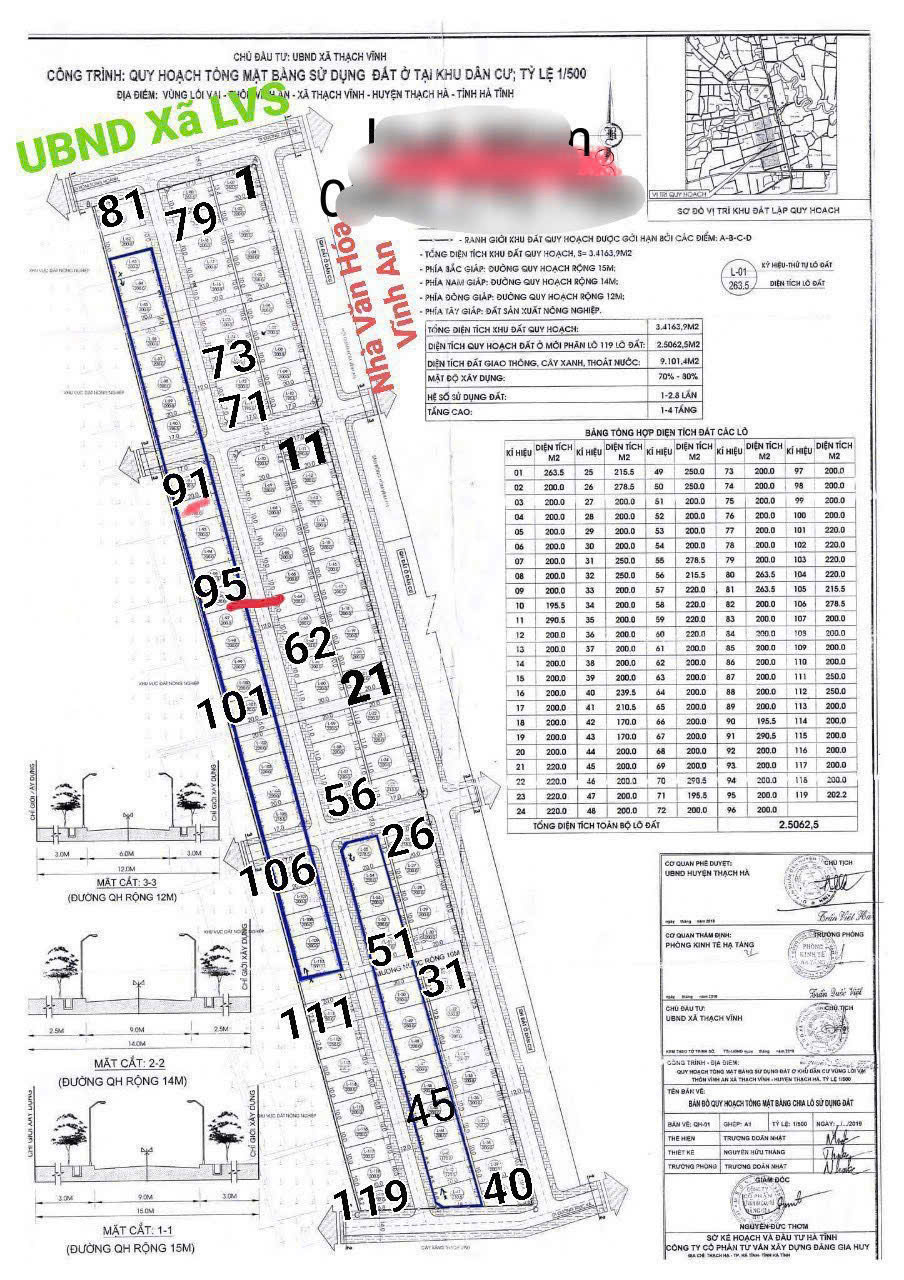 chính chủ ra  Lô 200m. Quy hoạch cây xăng Thạch Vĩnh. Lối 2 đường Ngô Quyền. 