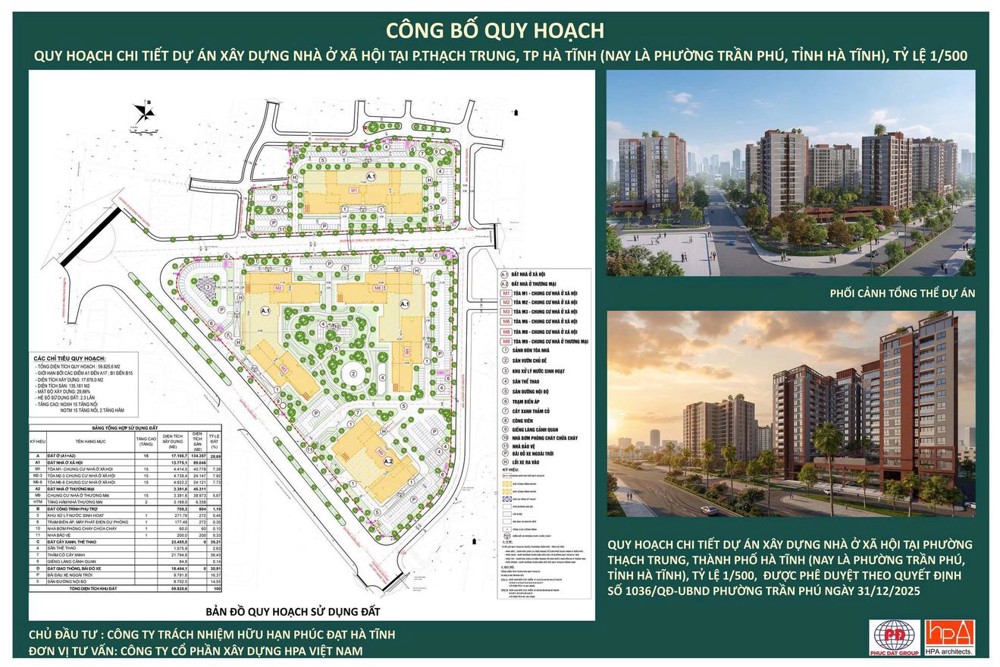dự án nhà ở xã hội tại tdp Đoài Thịnh phường Trần Phú Hà Tĩnh